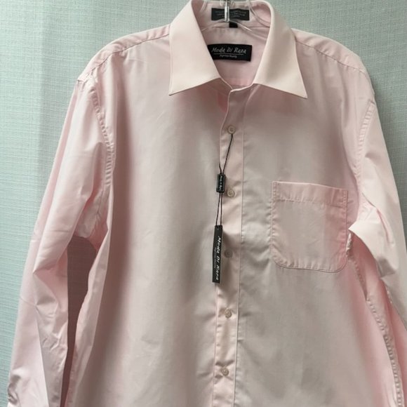 Moda Di Raza Men's Pink Long Sleeve Dress Shirt -NWT. 16-1/2, 32/33 - Picture 1 of 7